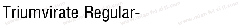 Triumvirate Regular字体转换